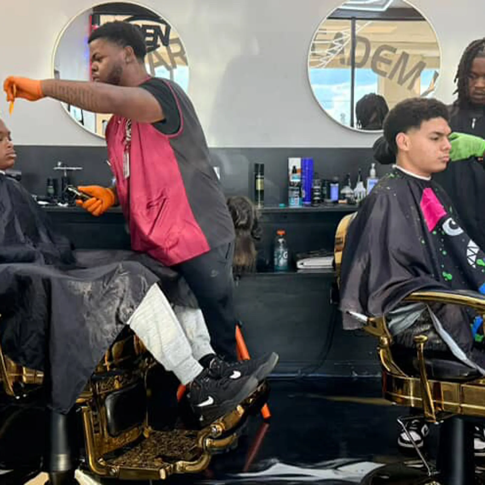 Students at Scales Barber Academy